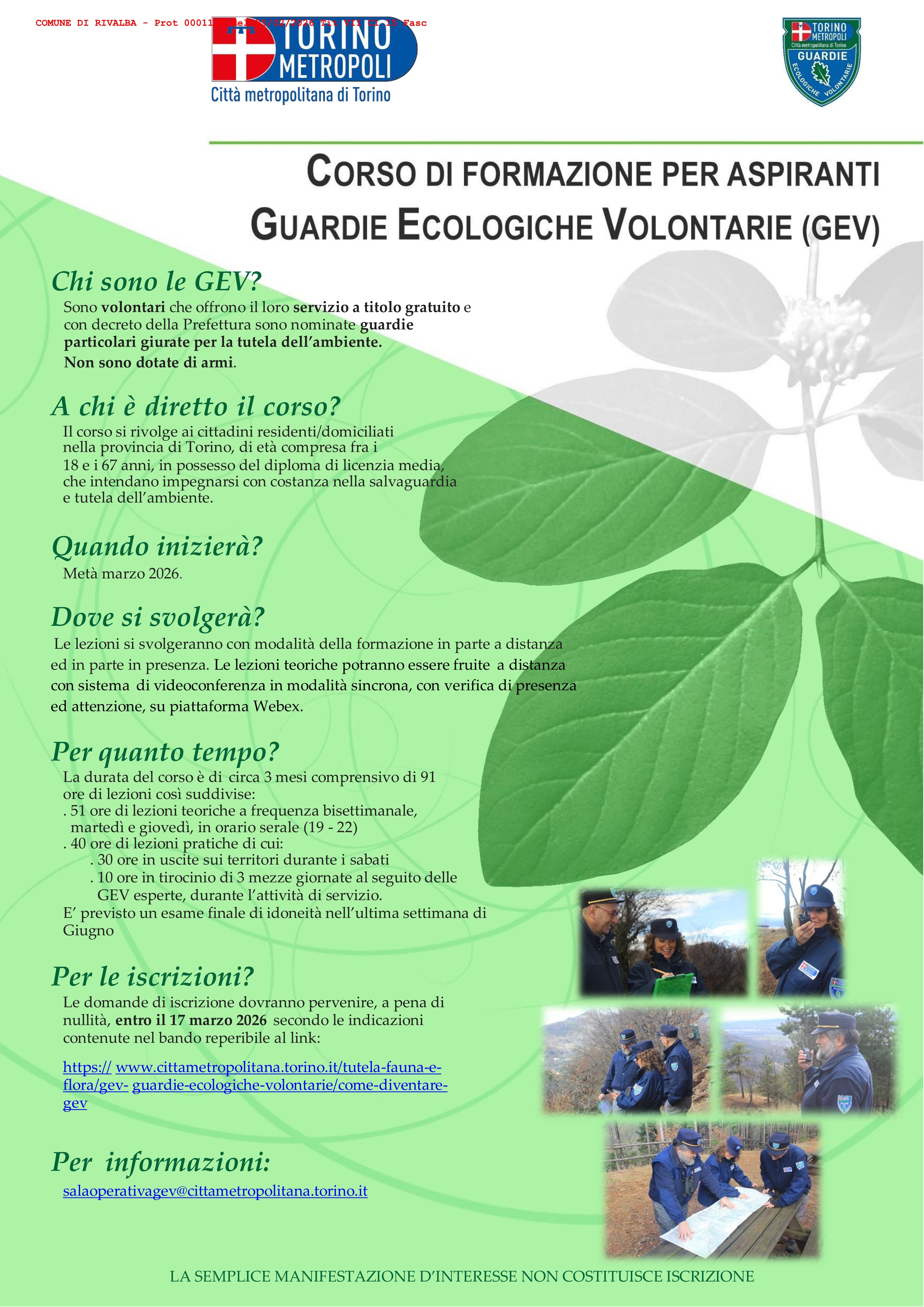 Corso di formazione Guardie Ecologiche Volontarie
