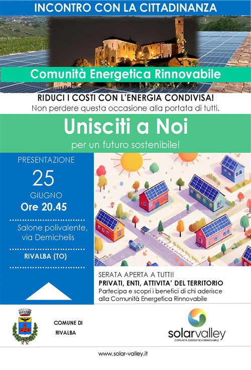 CER  - Comunità Energetica Rinnovabile 
Incontro con la cittadinanza